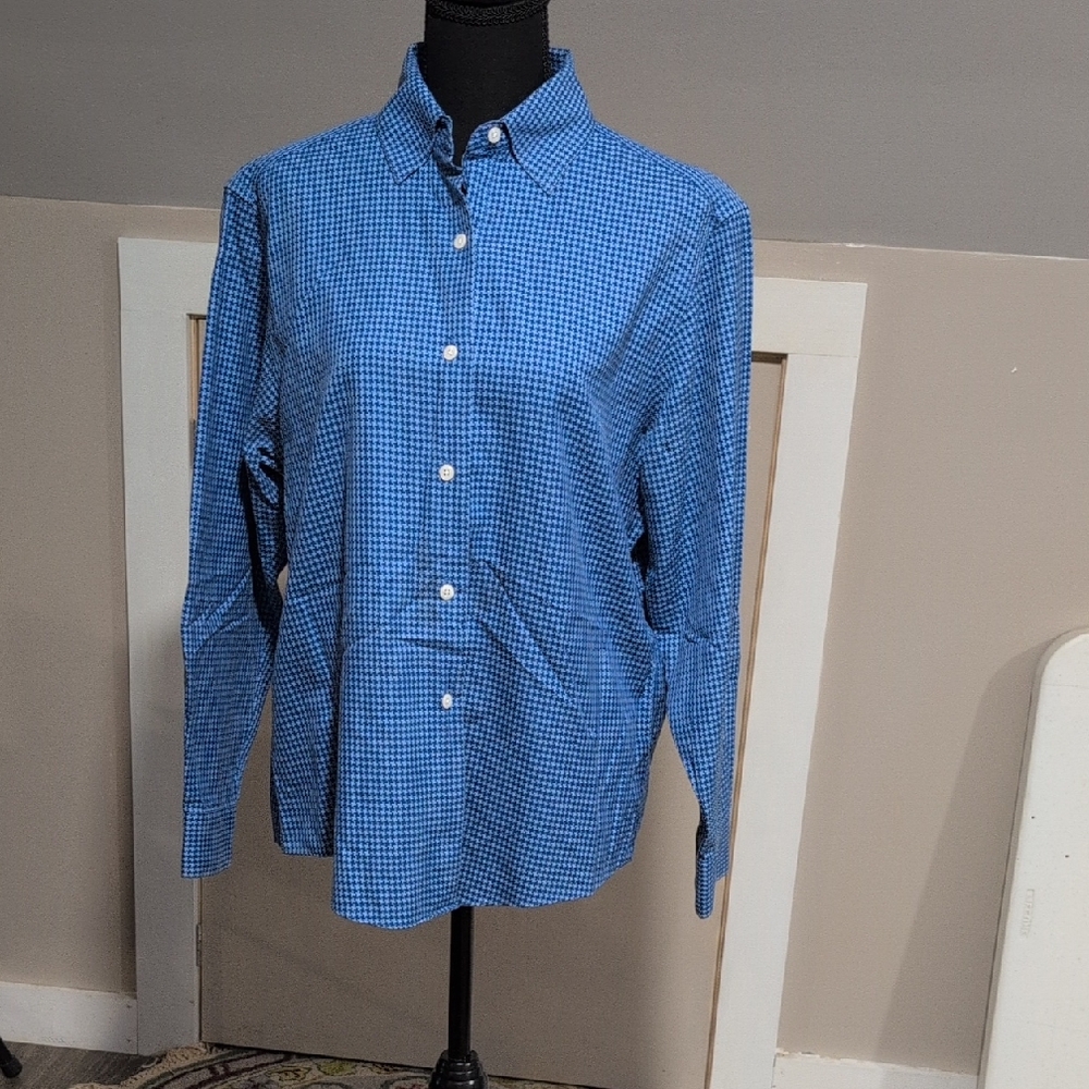 Talbots Blue Gingham Men's Shirt